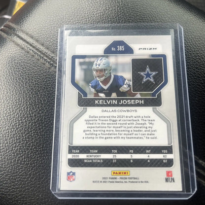 Panini Prizm Kelvin Joseph RC #385 Dallas Cowboys football card for collectors
