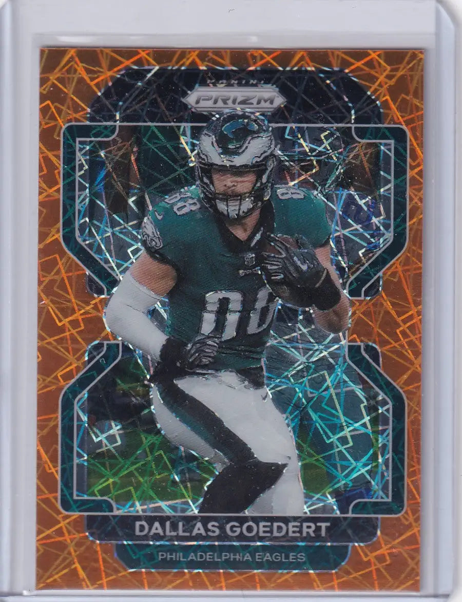 2021 Panini Prizm Orange Lazer #220 Dallas Goedert - Philadelphia Eagles