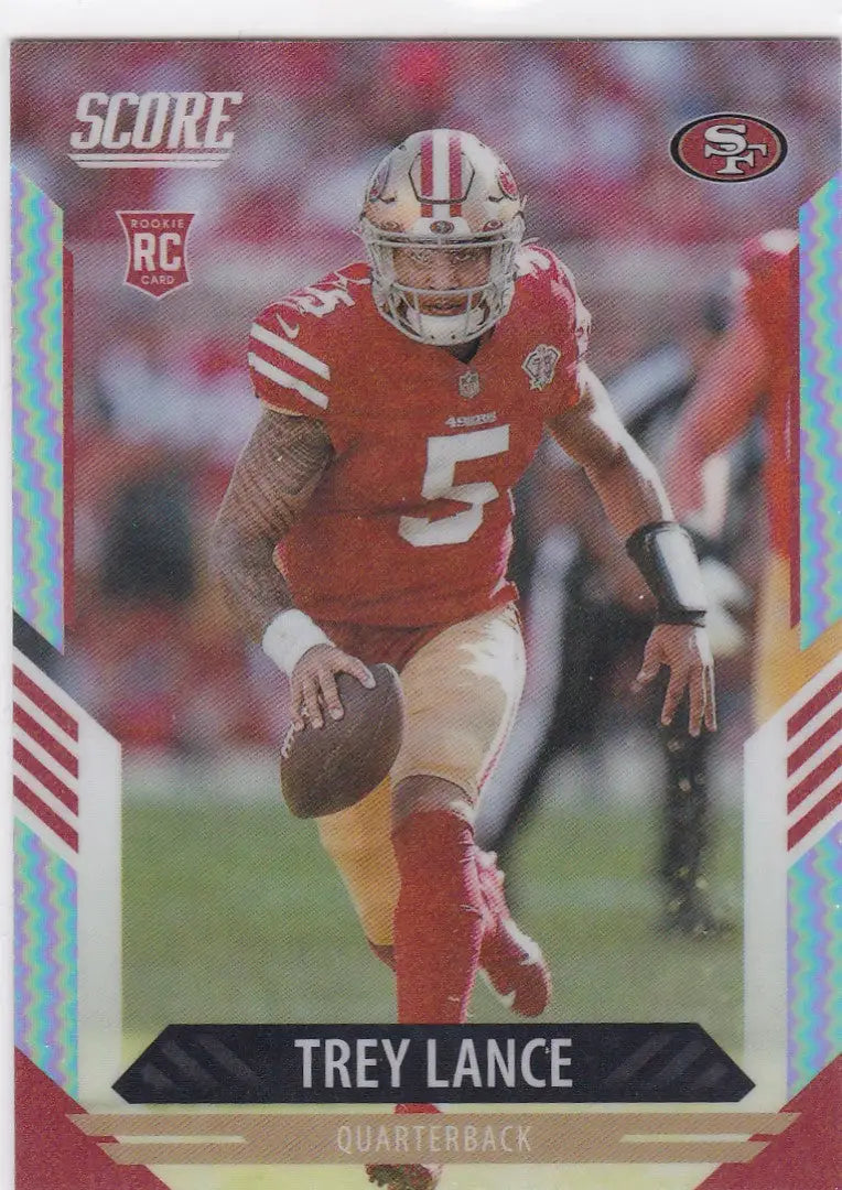 2021 Panini Score #404 Trey Lance RC Prizm San Francisco 49ers