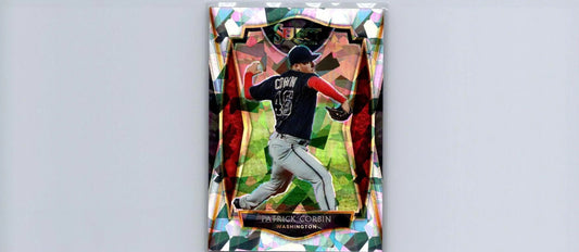 Patrick Corbin baseball card featuring Cracked Ice Prizm from 2021 Panini Select #/25