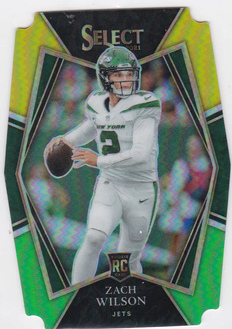 2021 Panini Select #144 Zach Wilson RC Die Cut New York Jets