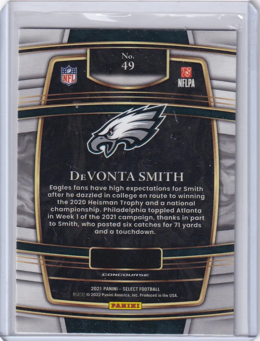 2021 Panini Select Concourse #49 Devonta Smith - Philadelphia Eagles - Trading Card