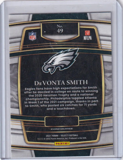 2021 Panini Select Concourse #49 RC Devonta Smith - Philadelphia Eagles