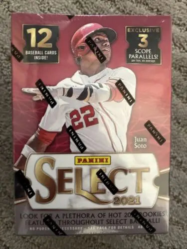 Sealed box of 2021 Panini Select MLB baseball blaster cards for collectors and fans