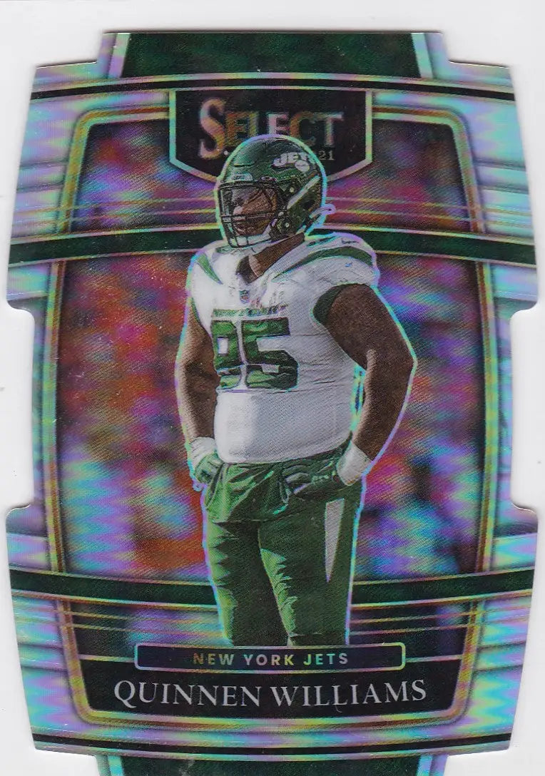 2021 Panini Select Prizm Die Cut Quinnen Williams football card New York Jets