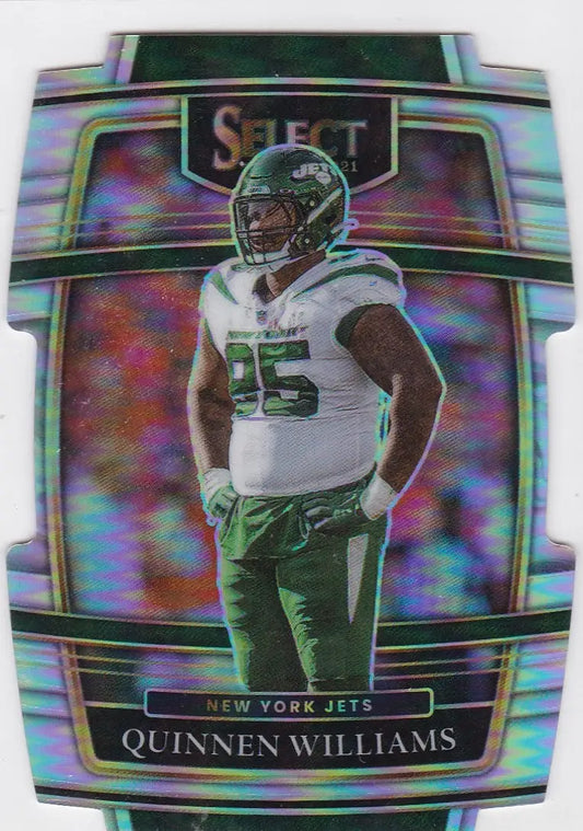 2021 Panini Select Prizm Die Cut Quinnen Williams football card New York Jets