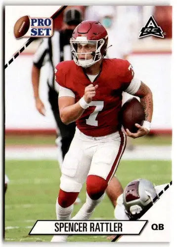 Spencer Rattler 2021 Pro Set College Football Blaster card with original gloss Rook ID 42041