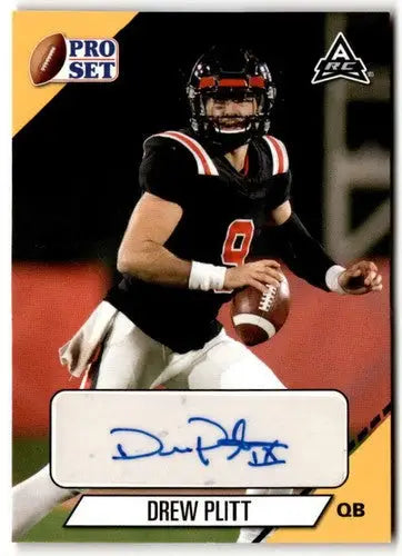 Signed Drew Plitt football card from 2021 Pro Set College Football Blaster Autographs Gold featuring original gloss and Simply Sandoval sports cards