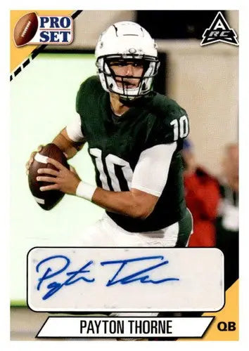 Original gloss Payton Thorne autographed football card from 2021 Pro Set College Football Blaster