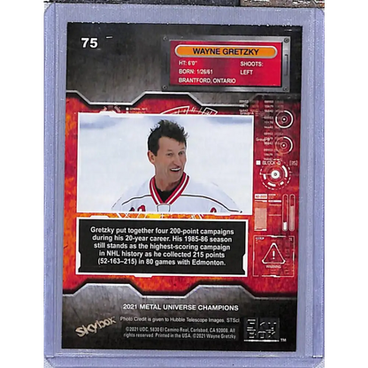 2021 Skybox Metal Universe Champions Copper #75 Wayne Gretzky NM-MT Hockey Card Image 2