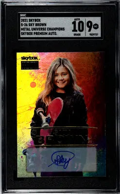 Sky Brown 2021 Skybox Metal Universe Champions autographed trading card SGC 9
