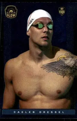 Caleb Dressel trading card from 2021 Super Glow 1st Ever Caeleb Dressel #12 Swimming