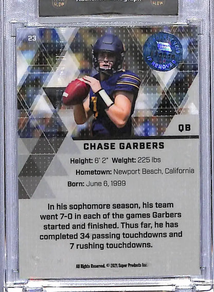 2021 Super Glow Chase Garbers football card California Golden Bears collectible NM-MT auto