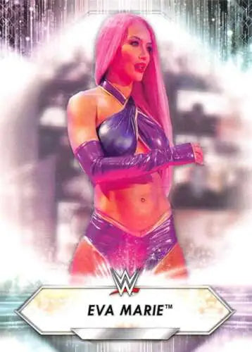 Eva Marie wrestling card from 2021 Topps #110 featuring original gloss finish