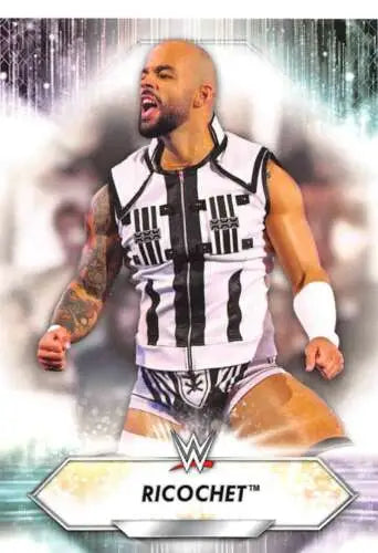 2021 Topps #128 Ricochet NM-MT wrestling card with original gloss, cards typically sell well