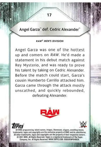 2021 Topps #17 Angel Garza NM-MT - Trading Cards