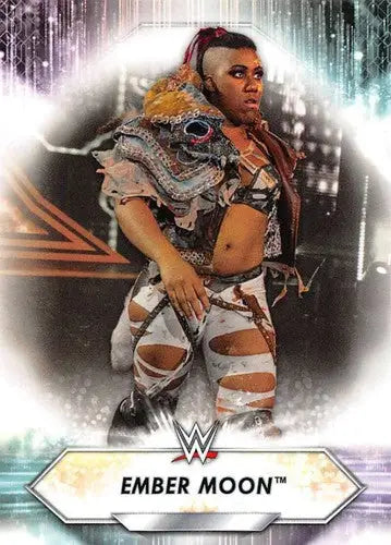 2021 Topps Ember Moon wrestling card with original gloss featuring Ember Moon and Simply Sandoval