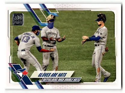2021 Topps Baseball Card featuring Simply Sandoval with original gloss Blue Jays Near Mint