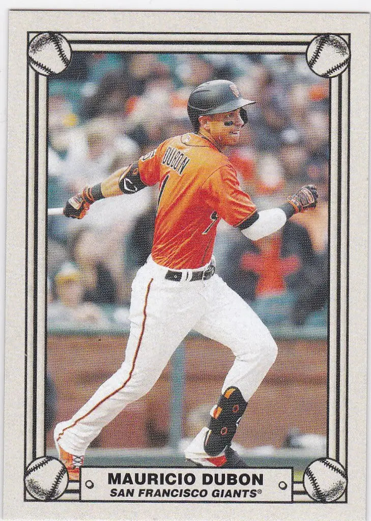Baseball card of Mauricio Dubon San Francisco Giants from Montgomery Club Set