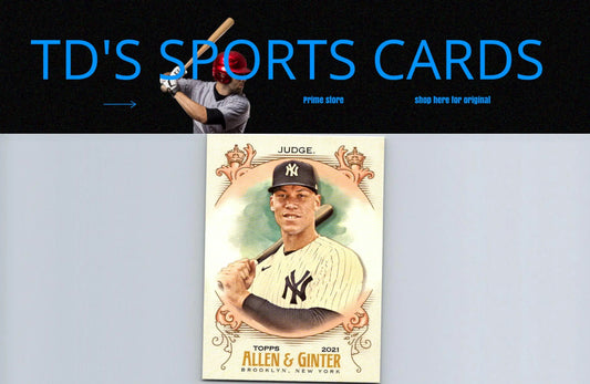 Aaron Judge baseball card from 2021 Topps Allen & Ginter series