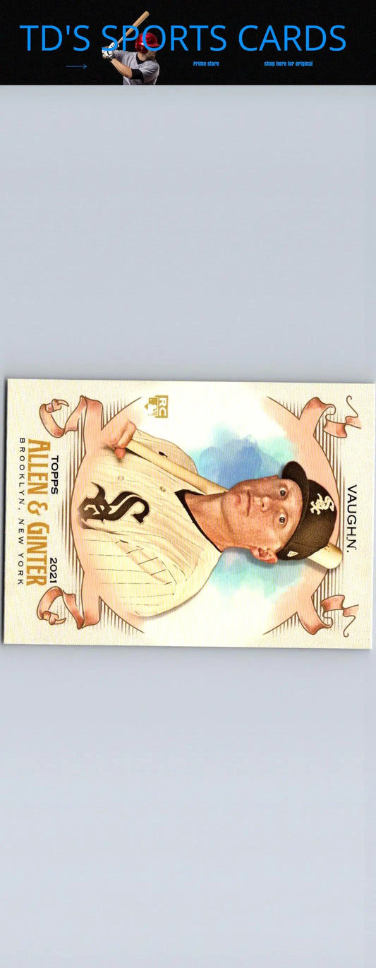 2021 Topps Allen & Ginter #218 Andrew Vaughn trading card displayed prominently