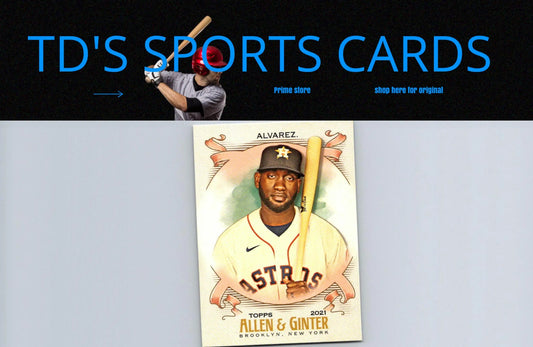 Baseball card of Yordan Alvarez from 2021 Topps Allen & Ginter Series