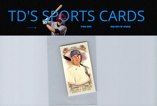 Anthony Rizzo mini baseball trading card from 2021 Topps Allen & Ginter set