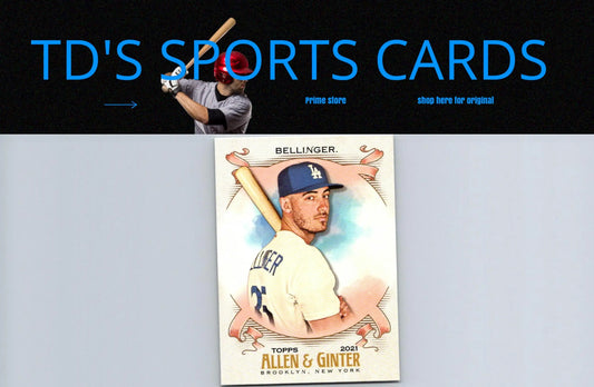 Baseball card featuring Cody Bellinger from 2021 Topps Allen & Ginter series