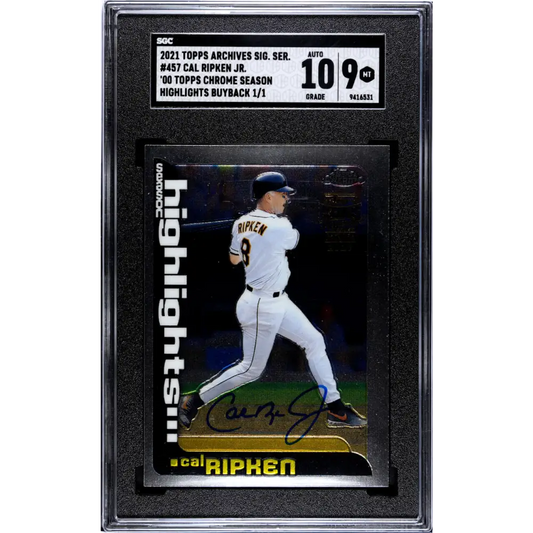 2021 Topps Archives Signatures #457 Cal Ripken Jr. SGC 9 MINT Auto 1/1 Baltimore Orioles Baseball Card