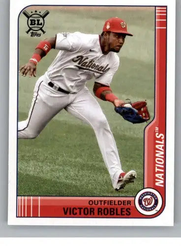 2021 Topps Big League Victor Robles baseball card with original gloss featuring Nationals