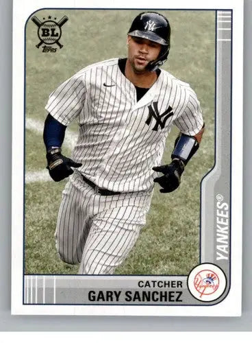 2021 Topps Big League Gary Sanchez baseball card featuring original gloss, sports cards