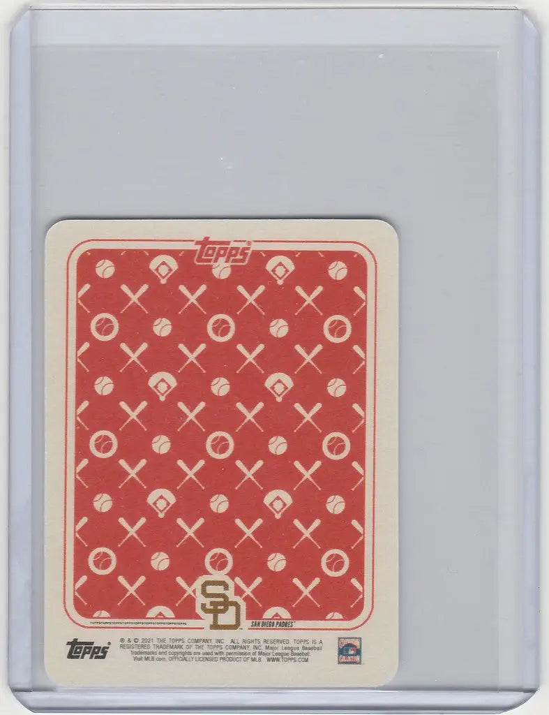 Baseball card featuring Tony Gwynn with red patterned back design by Blake Jamieson