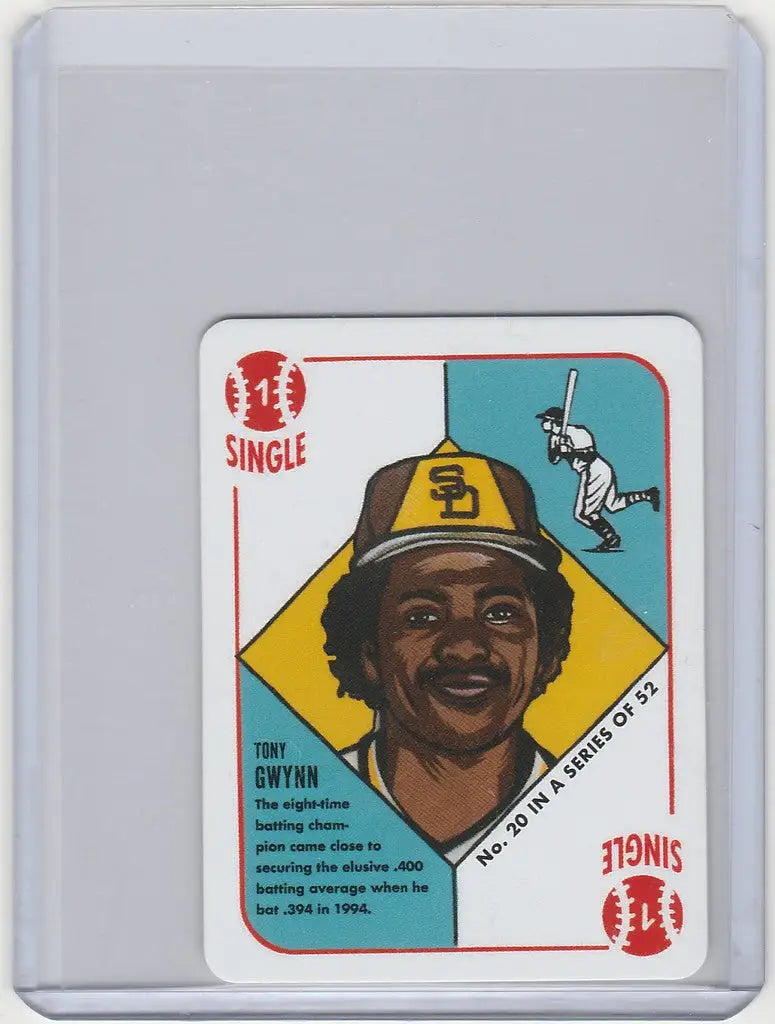 Baseball card of Tony Gwynn in San Diego Padres cap by Blake Jamieson