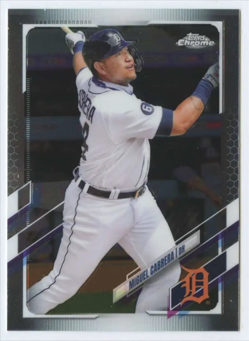 2021 Topps Chrome #10 Miguel Cabrera NM-MT Detroit Tigers Baseball Card display image