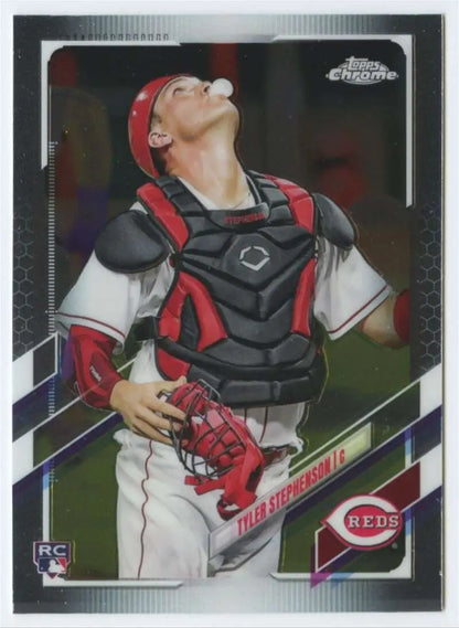 Tyler Stephenson 2021 Topps Chrome RC Rookie Baseball Card Cincinnati Reds NM-MT