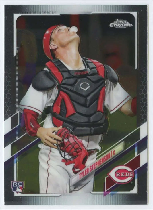 Tyler Stephenson 2021 Topps Chrome RC Rookie Baseball Card Cincinnati Reds NM-MT