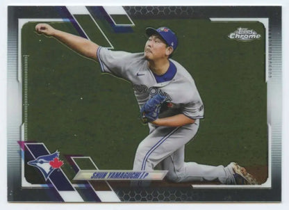 2021 Topps Chrome Shun Yamaguchi Toronto Blue Jays Baseball Card NM-MT
