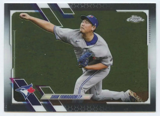 2021 Topps Chrome Shun Yamaguchi Toronto Blue Jays Baseball Card NM-MT