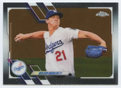 Walker Buehler 2021 Topps Chrome #157 Los Angeles Dodgers Baseball Card NM-MT