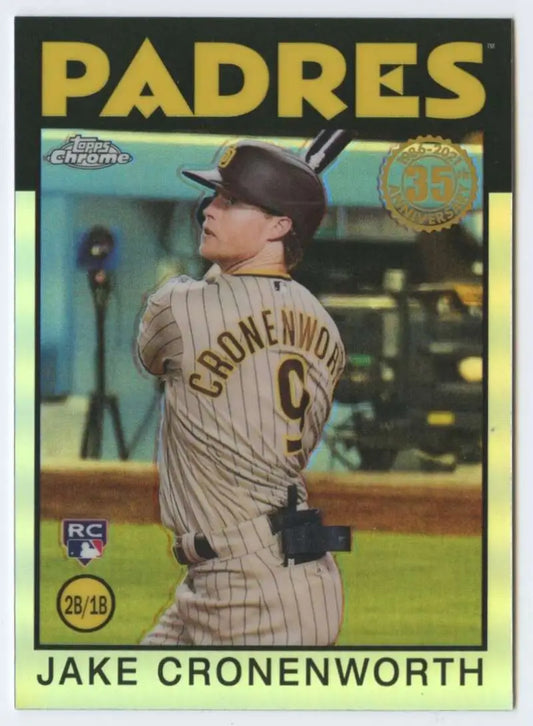 Jake Cronenworth San Diego Padres Baseball Card in pinstripe uniform with number 9