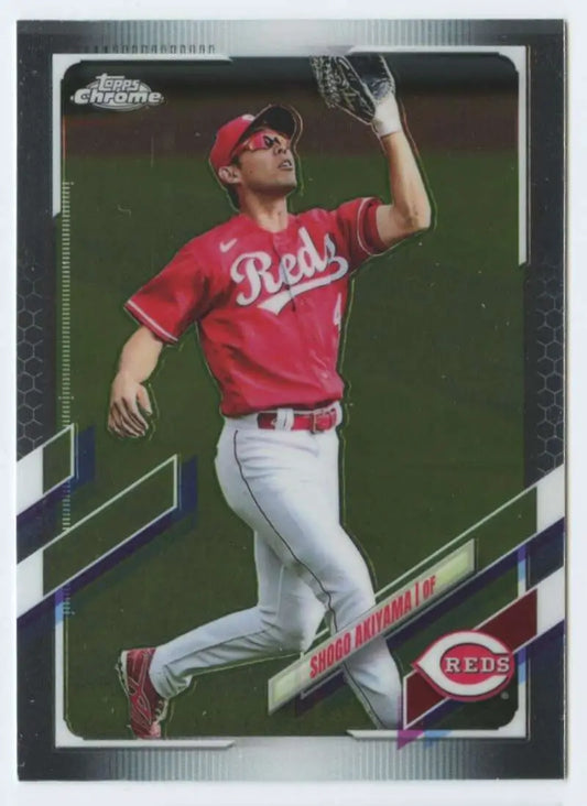 2021 Topps Chrome Shogo Akiyama Cincinnati Reds Baseball Card in NM-MT condition