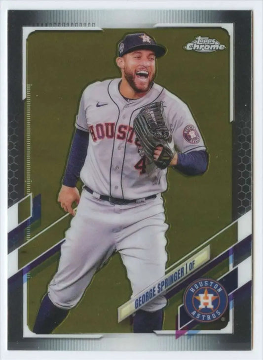 2021 Topps Chrome George Springer NM-MT Baseball Card Houston Astros Collector Item