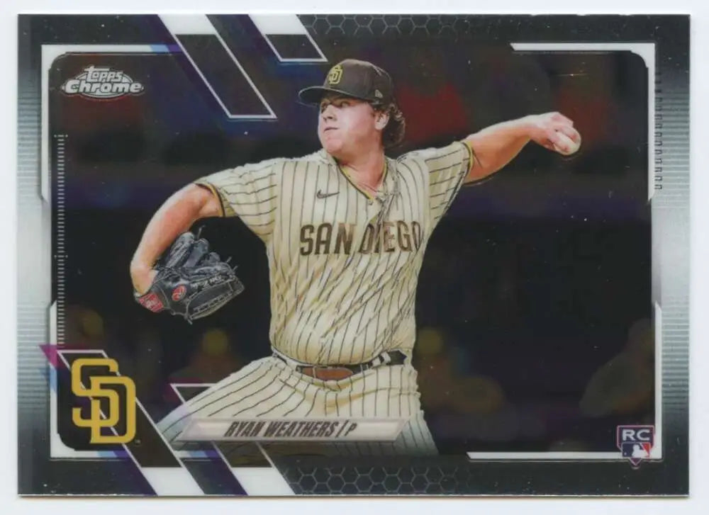 Ryan Weathers 2021 Topps Chrome #97 Rookie Card San Diego Padres Baseball Card NM-MT