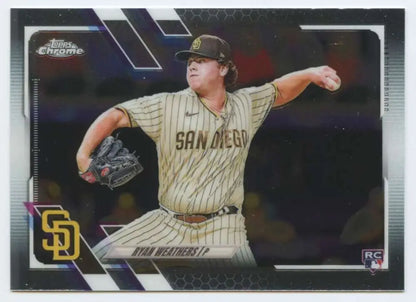 Ryan Weathers 2021 Topps Chrome #97 Rookie Card San Diego Padres Baseball Card NM-MT