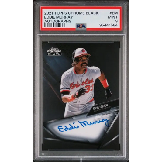 2021 Topps Chrome Black #CBA-EM Eddie Murray PSA 9 MINT Auto Baltimore Orioles Baseball Card