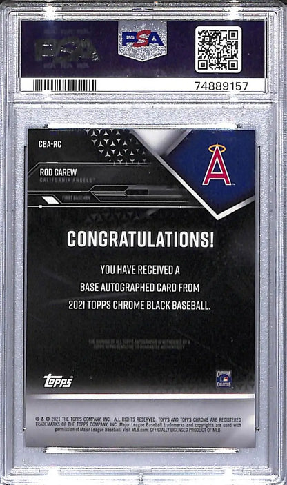 Graded Rod Carew 2021 Topps Chrome Black Gold baseball trading card PSA 10 GEM MINT