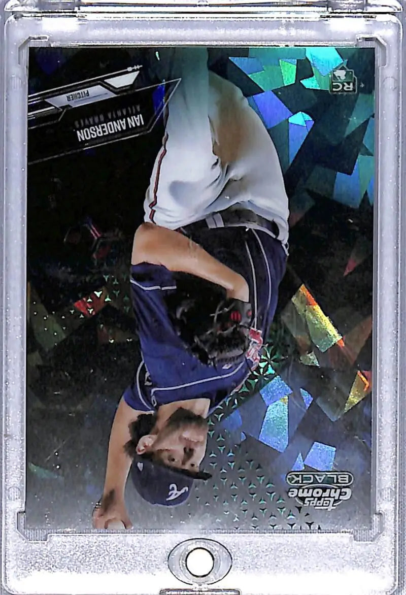2021 Topps Chrome Black Refractor Green Atomic Ian Anderson Rookie Card in Case