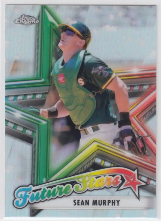 Sean Murphy Oakland Athletics player on 2021 Topps Chrome Future Stars Refractor card