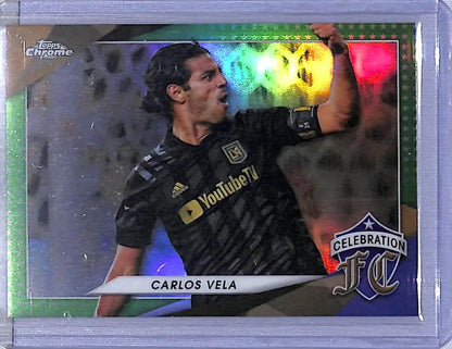 Carlos Vela soccer card from Topps Chrome Green 2021 LAFC collectible