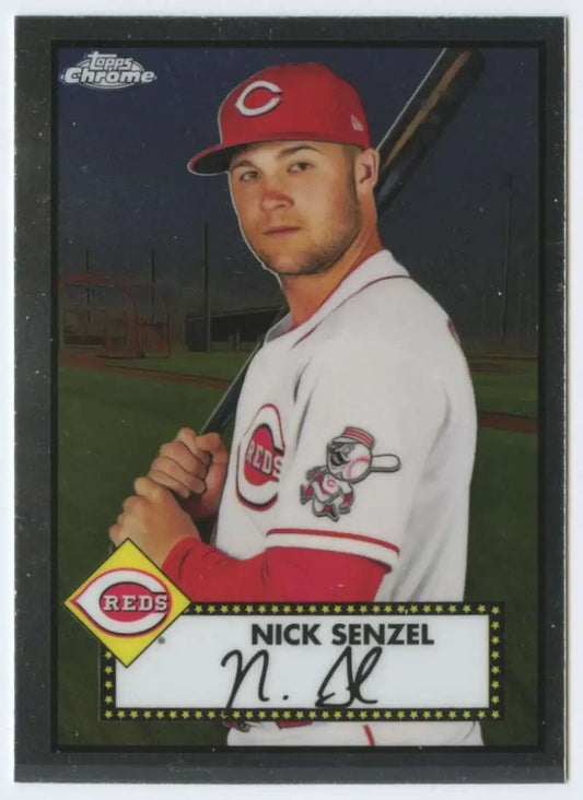 Topps Chrome Platinum Anniversary Nick Senzel Cincinnati Reds Baseball Card in NM-MT condition